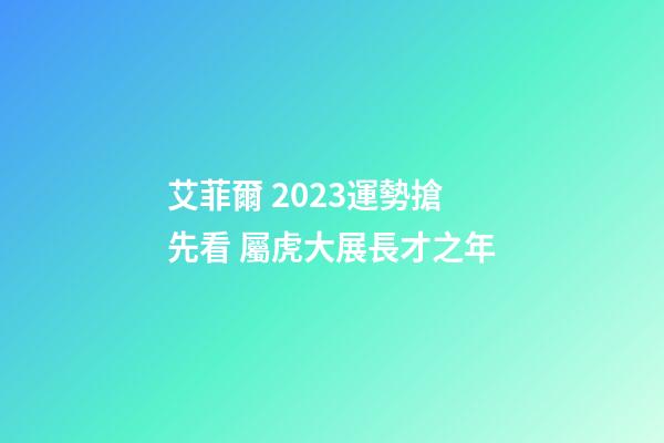 艾菲爾 2023運勢搶先看 屬虎大展長才之年